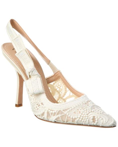 dior white slingback pumps|Dior slingback technical fabric.